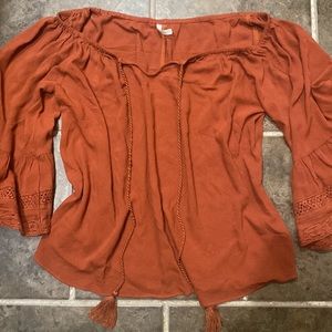 Rust colored blouse